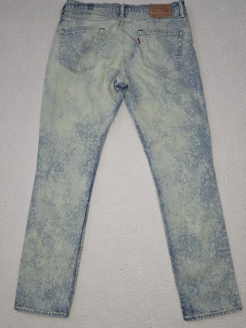 Levi's Men's 511 Light Blue Acid Wash Straight Jeans Red Tab